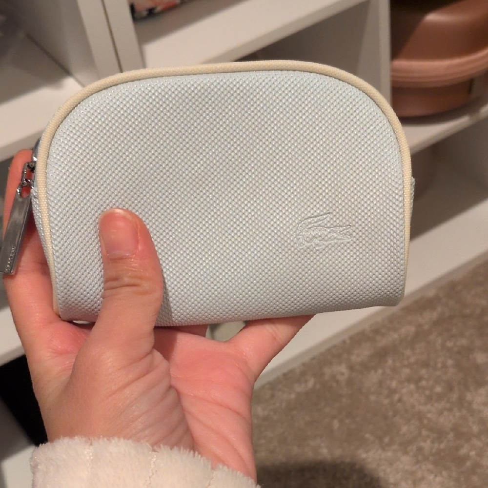 Lacoste Light Gray Coin Pouch